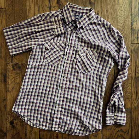 Levi’s Vintage 80’s Sawtooth Western Pearl Snap White Tab - Picture 8 of 14